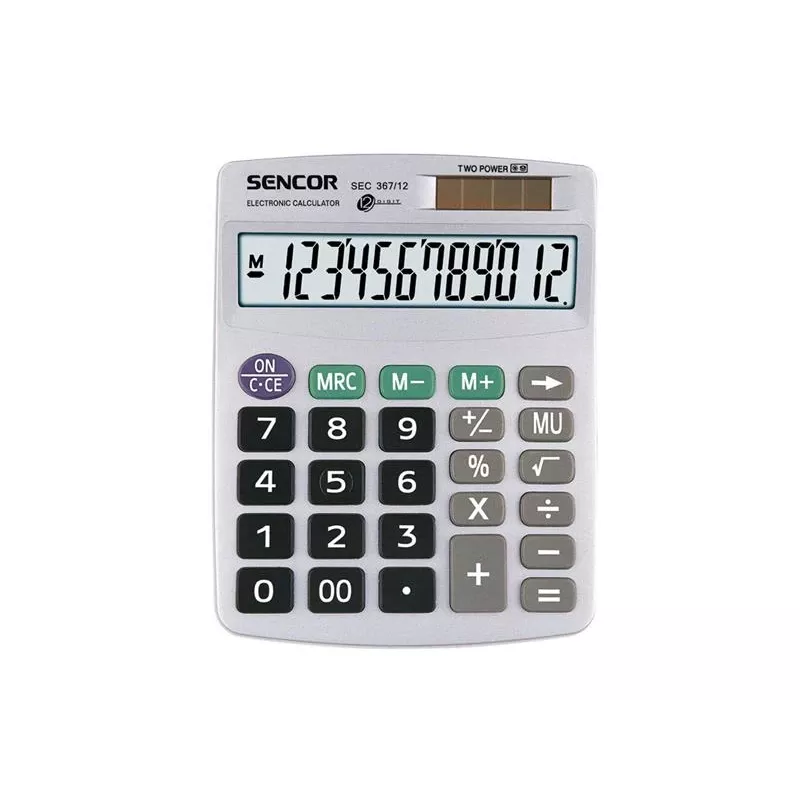 Calculadora SEC 367/12 de sobremesa, 12 dígitos LCD