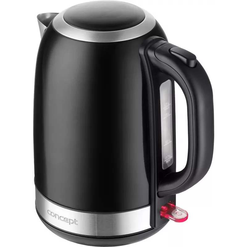 Hervidor de agua Concept Solution RK3245 — 1,7 l, 2200 W, acero inoxidable, Negro