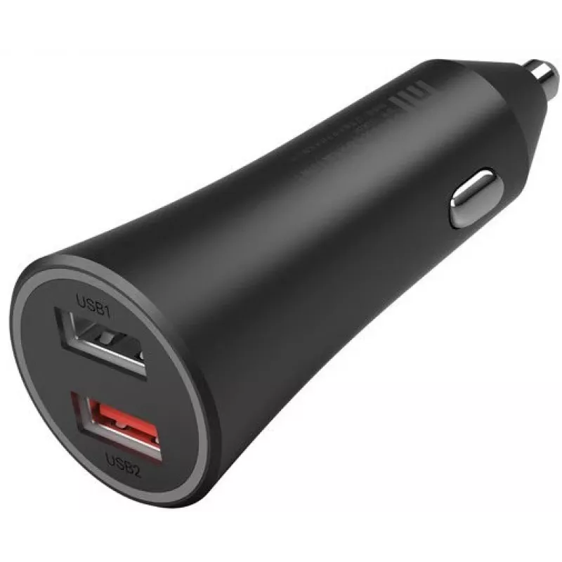 Cargador de coche Xiaomi 37 W doble puerto negro, negro