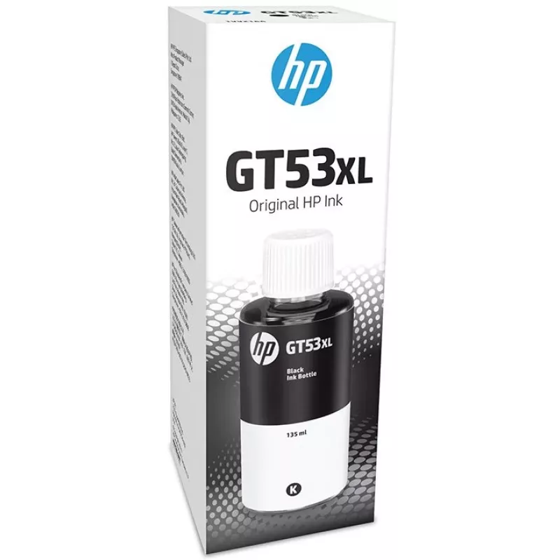 Botella de tinta HP GT53XL 135 ml Negra Original, Negro, Malasia, 15 - 35 °C, 15 - 35 °C, 20 - 80%, 1 ud.