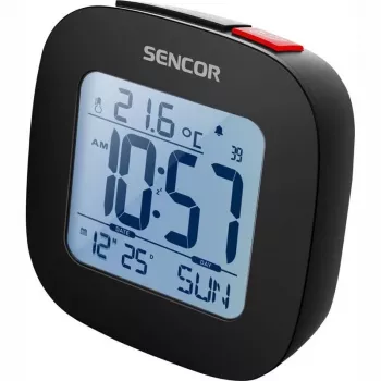 Sencor SDC 1200 B Reloj con despertador, Negro
