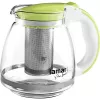 Jarra de cristal Lamart LT7028 verde transparente 13 cm de diámetro 155 mm de altura