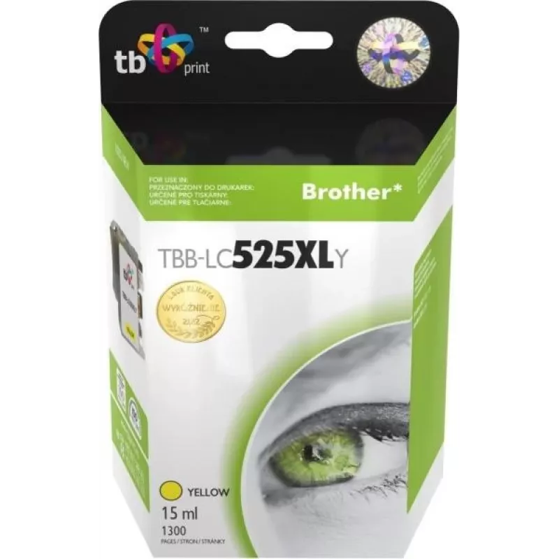 Tinta para Brother LC529/53 9 TBB-LC525XLY amarilla