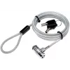 Cable de seguridad LogiLink NBS009 para portátil con llave, 1,8 m, T-bar, 1,5 cm, 2 llaves, slim, plateado
