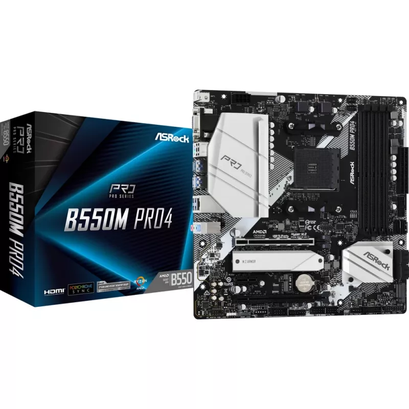 Placa base ASRock B550M Pro4 AM4 Micro-ATX