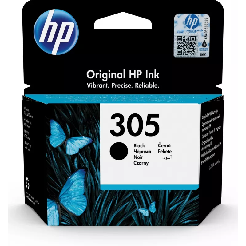 HP 305 cartucho de tinta original negro, negro, 1 ud., 120 páginas