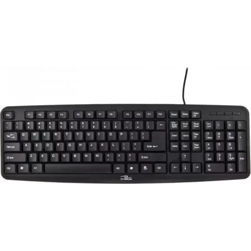 Teclado Titanum Tk102 PS/2 negro US Qwerty