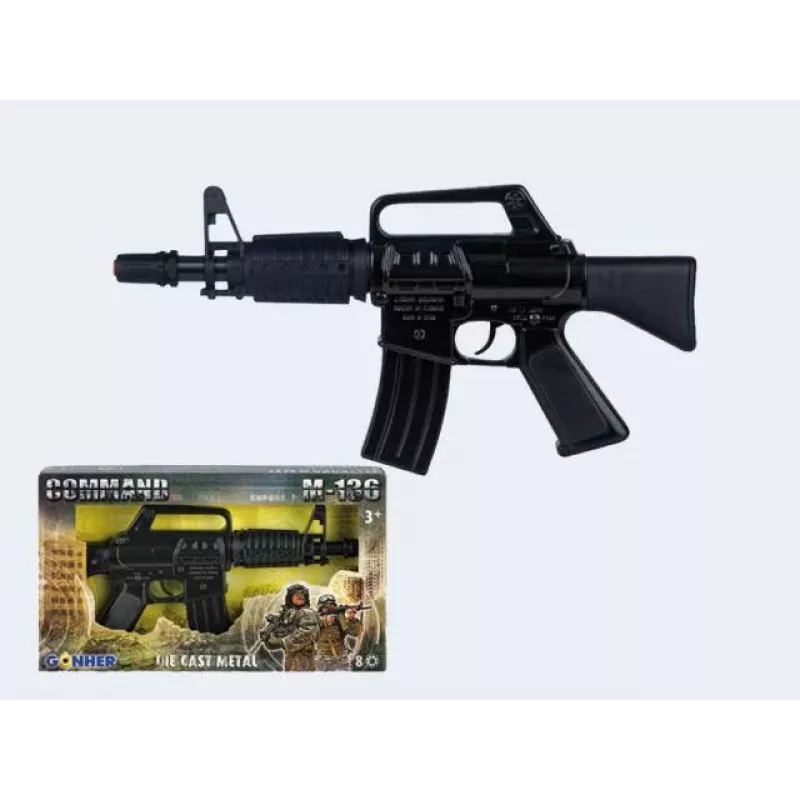 Subfusil de juguete Pulio modelo 155136/6 construcción metálica GONHER 136/6