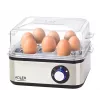Huevera Adler AD 4486 — capacidad para 8 huevos, 800 W, acero satinado negro con tapa transparente