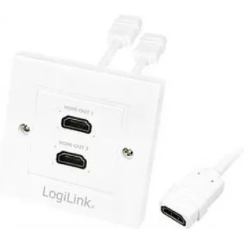 Cable HDMI LogiLink AH0015, Type-A, conector hembra a conector hembra, blanco