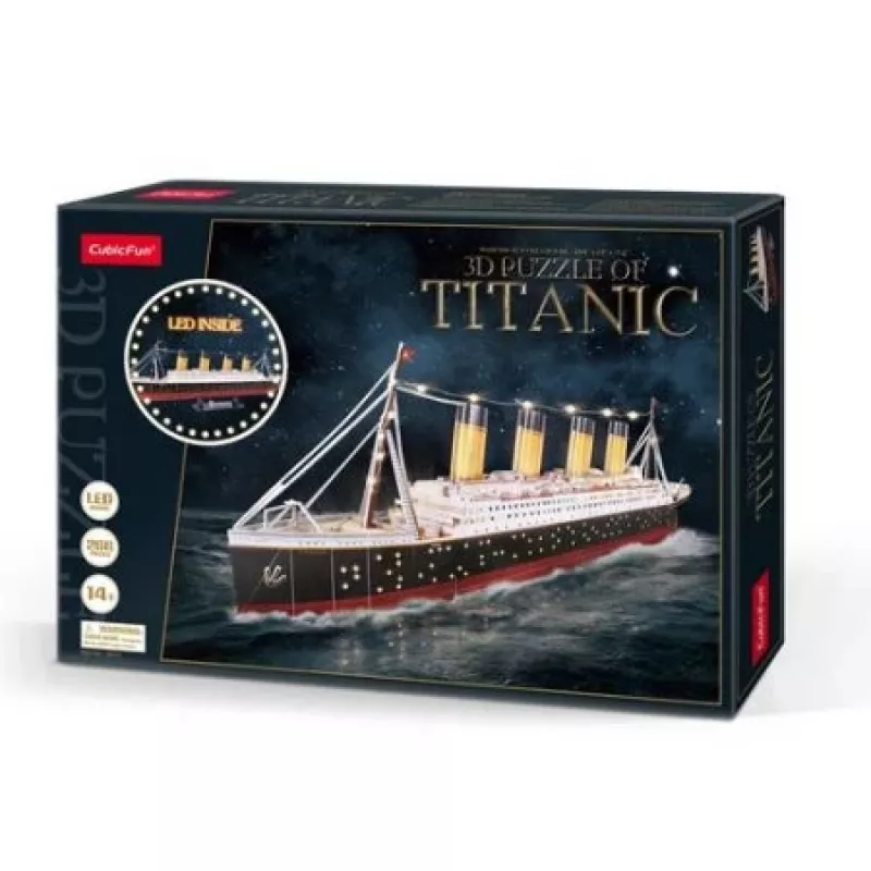Puzle 3D CubicFun Titanic LED