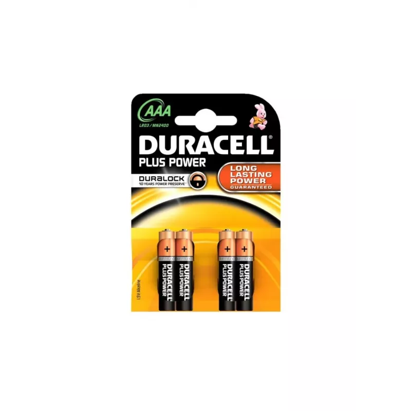 Pilas alcalinas Duracell Basic AAA/LR03, 4 uds.