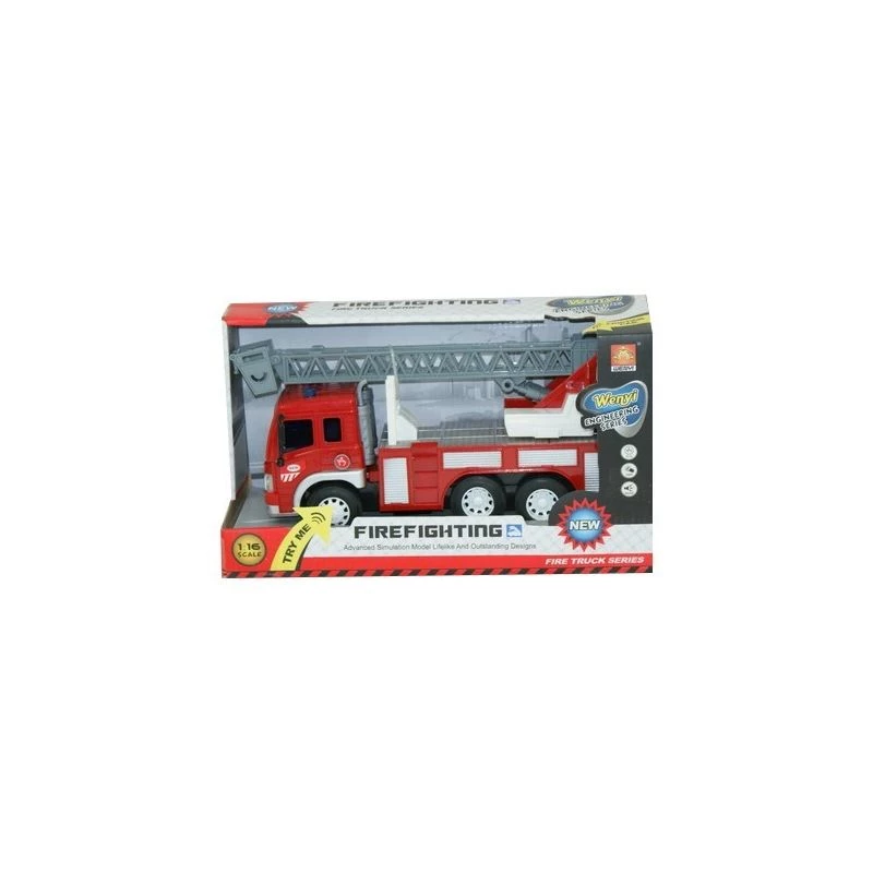 Madej camión de bomberos de juguete con sonido y luz modelo 071925 — vehículo de juguete mecánico