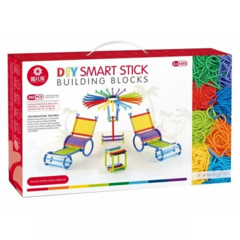 Set de construcción Ascato Blocks Sticks 360 piezas en caja