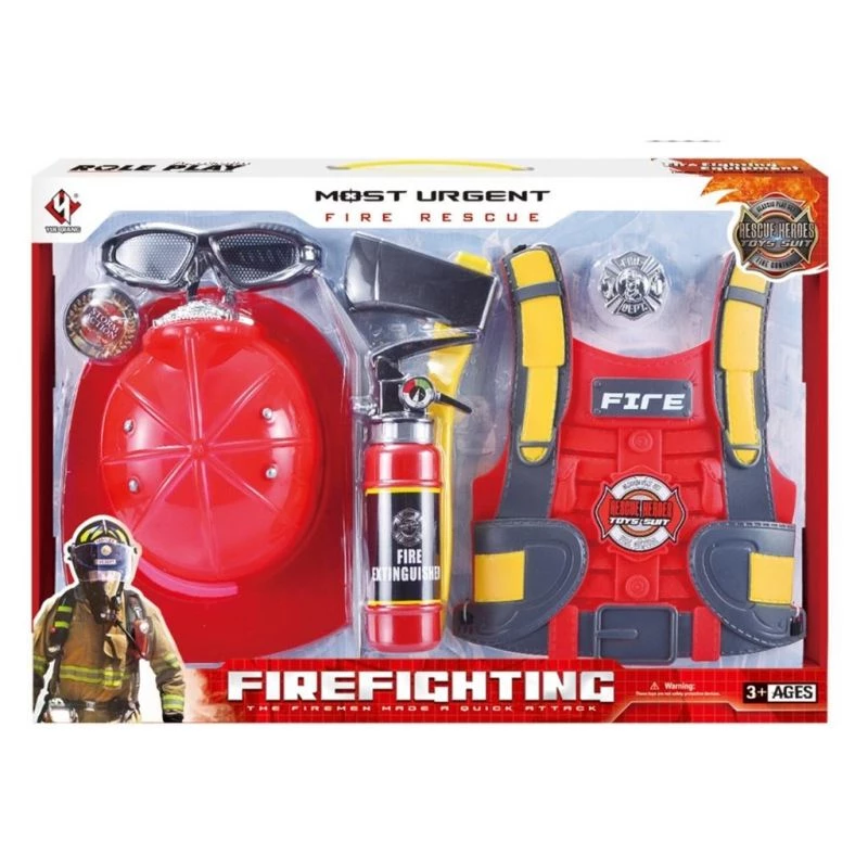 Juego de bomberos de rol Ascato 111452 con accesorios realistas y materiales resistentes