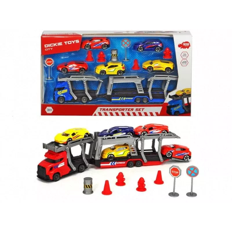 Set de juguete mecánico Dickie City Set 203745012 con vehículos y accesorios