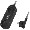 Alargador de corriente LogiLink LPS262U 1,5 m 2 tomas AC interior negro
