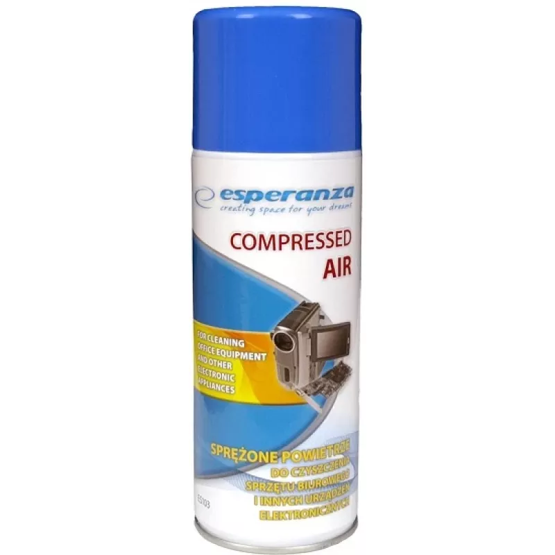 Aire comprimido ESPERANZA ES103 400 ml, azul/blanco, no deja arañazos