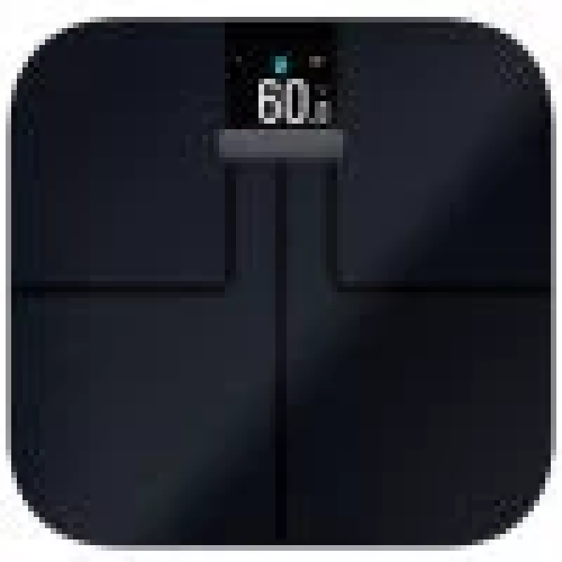 Báscula de personas electrónica GARMIN Index S2 — negra, máx. 181,4 kg, Wi-Fi/Bluetooth, composición corporal