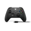 Mando inalámbrico Microsoft Xbox + cable USB-C Negro Gamepad analógico / digital PC, Xbox One, Xbox One S, Xbox One X, Xbox Series S, Xbox Series X