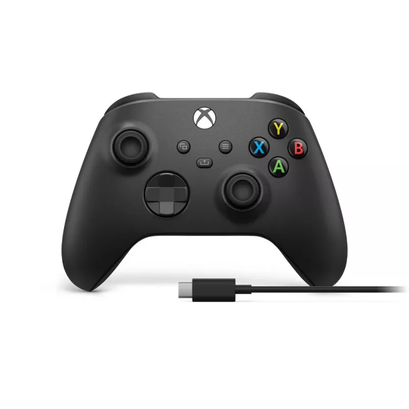 Mando inalámbrico Microsoft Xbox + cable USB-C Negro Gamepad analógico / digital PC, Xbox One, Xbox One S, Xbox One X, Xbox Series S, Xbox Series X