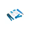 Set de herramienta de crimpado con candado de cable LANBERG NT-0302 — crimpadora RJ-45, mangos de plástico, bolsa de transporte, interruptor de encendido/apagado, multicolor