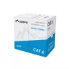 Lanberg LCU6-10CC-0305-S cable de red Cat6 U/UTP, 305 m, rígido, CCA, 1 Gb/s, gris