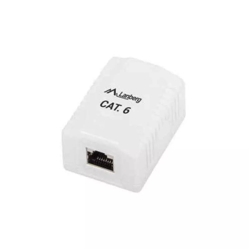 Toma de superficie RJ-45 blanca Lanberg OS6-0001-W