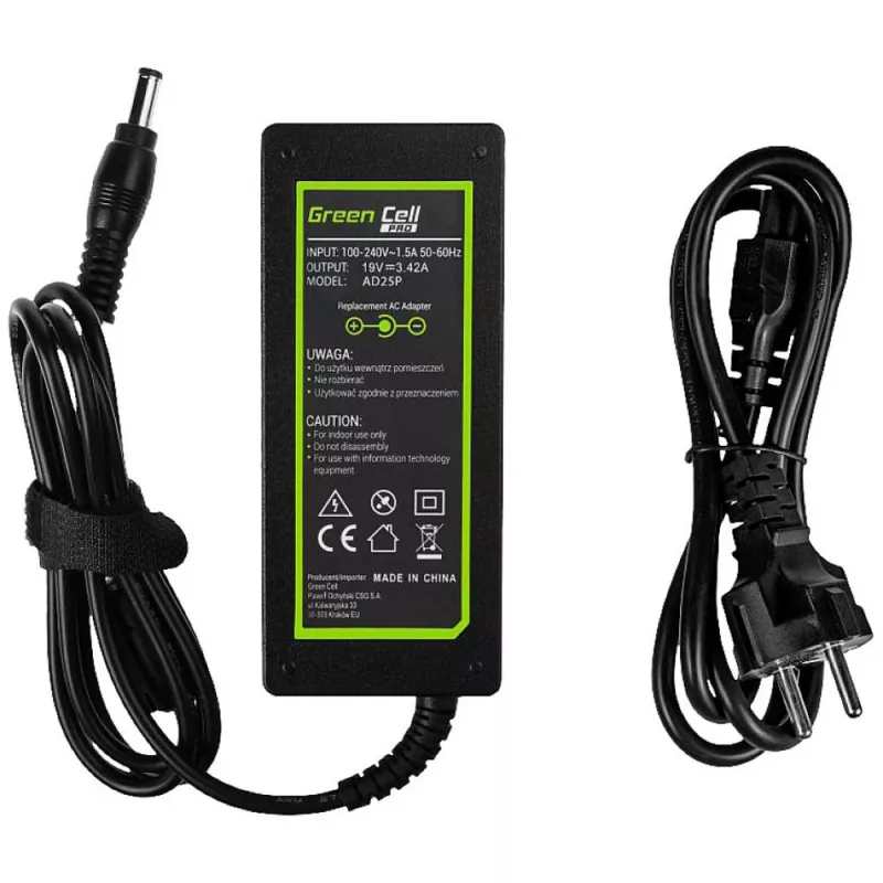 Fuente de alimentación/adaptador Green Cell AD25P interior 65 W negro