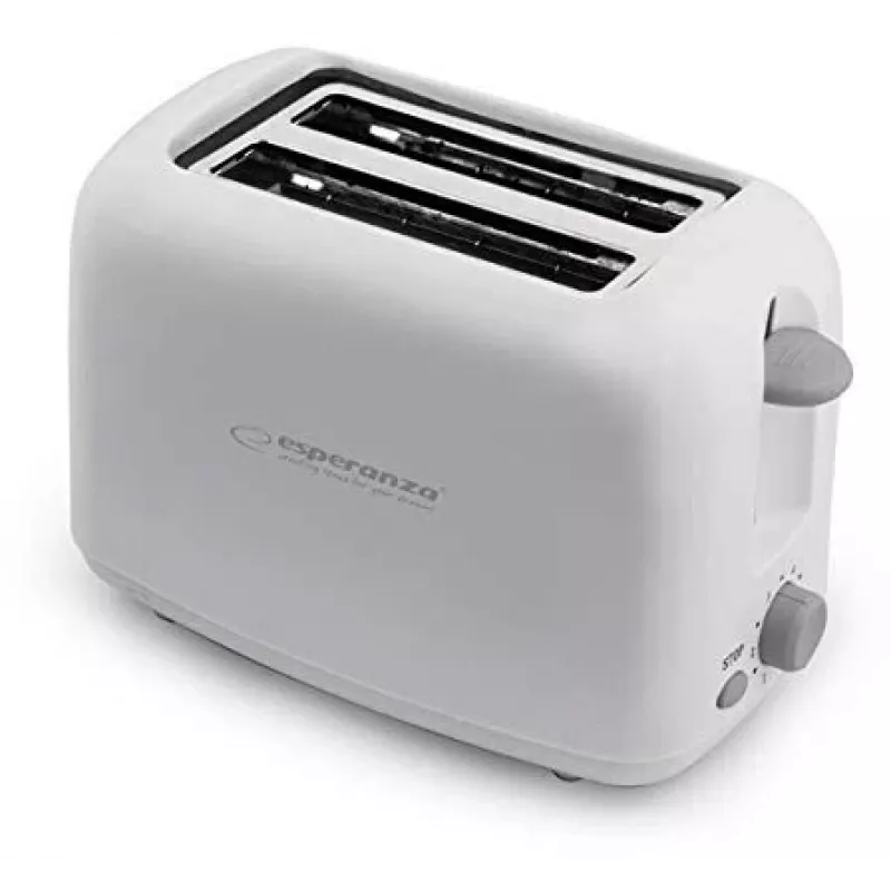 Esperanza EKT002 Ciabatta tostadora, 2 ranuras, 600 W, blanco
