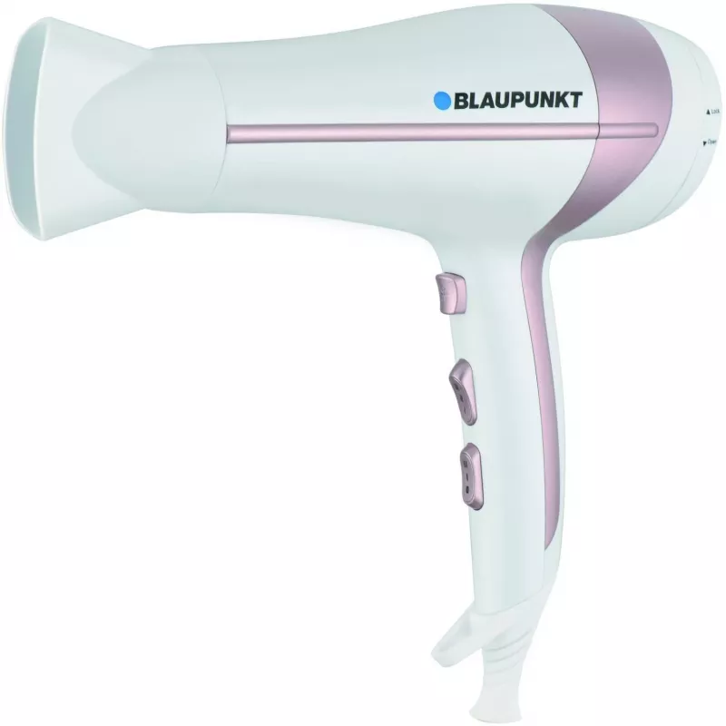 Secador de pelo Blaupunkt HDD501RO, 2000W, blanco/oro rosa