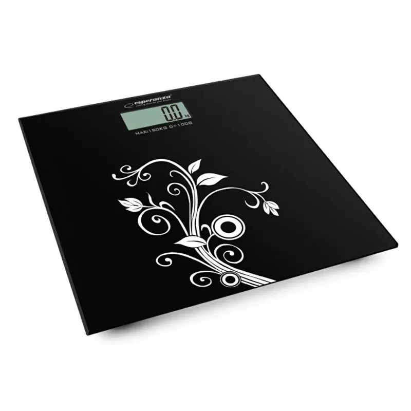 Esperanza EBS003 báscula de baño báscula de baño electrónica cuadrada negra, blanca
