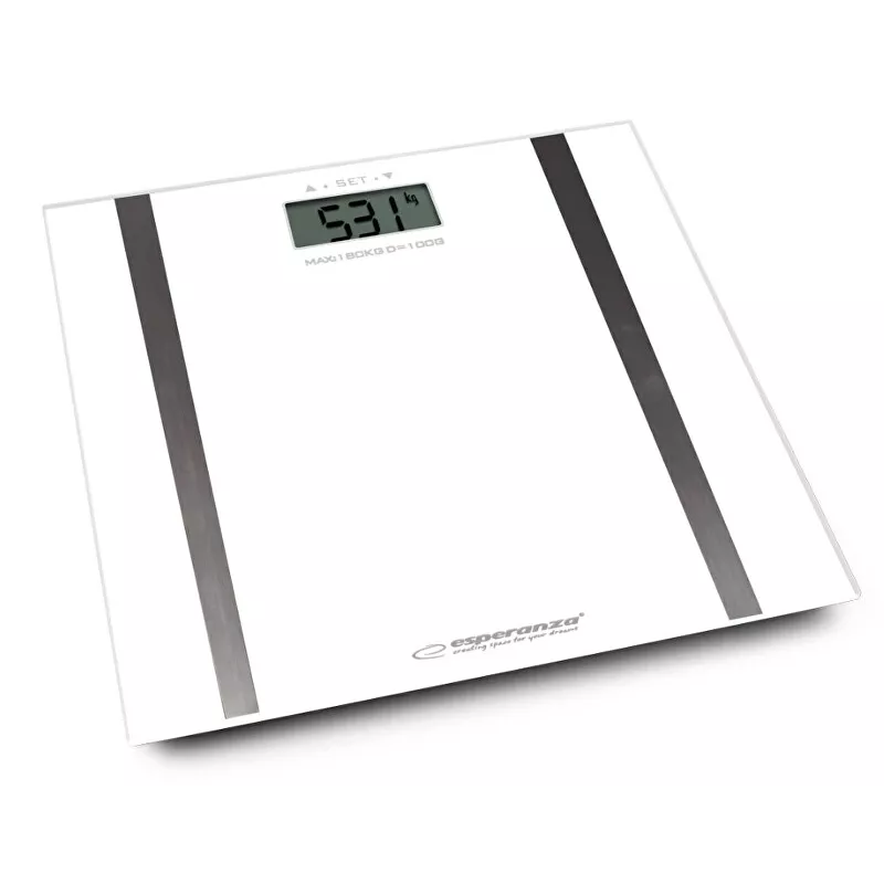 Báscula de baño Esperanza Samba EBS018W – electrónica, 180 kg, blanca