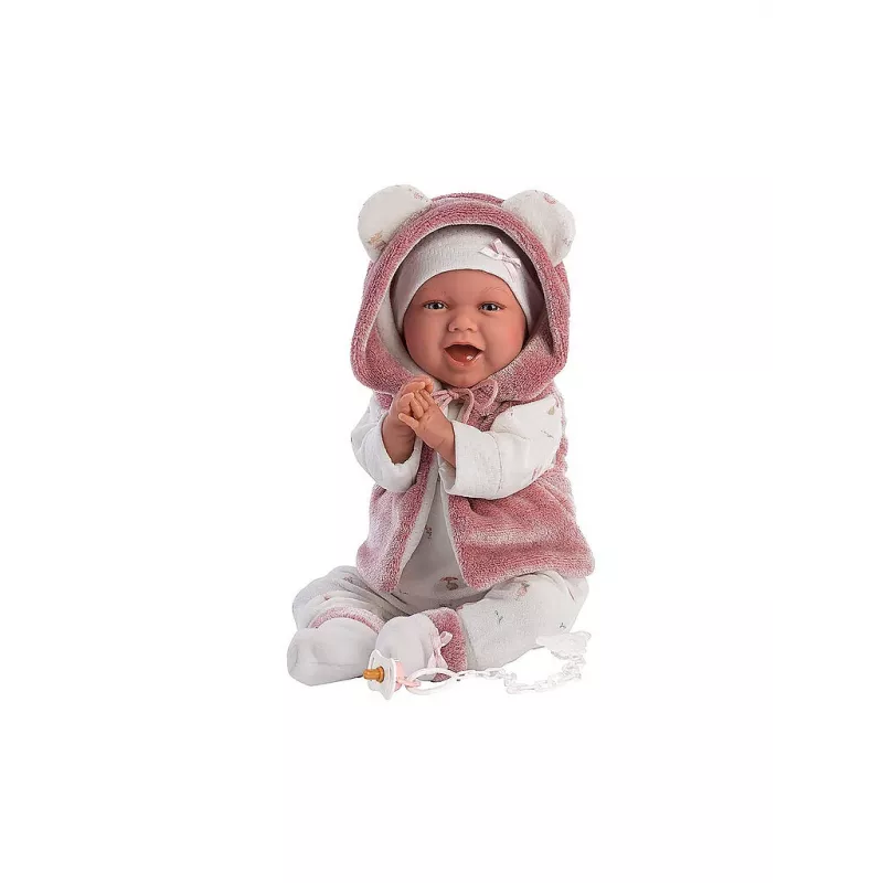Llorens 74070 Mimi muñeco bebé que ríe con sonido, 42 cm