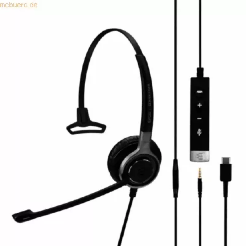 EPOS Sennheiser Headset Impact SC 635 USB-C 3,5mm USBC 3,5mm mono negro plata (1000669)