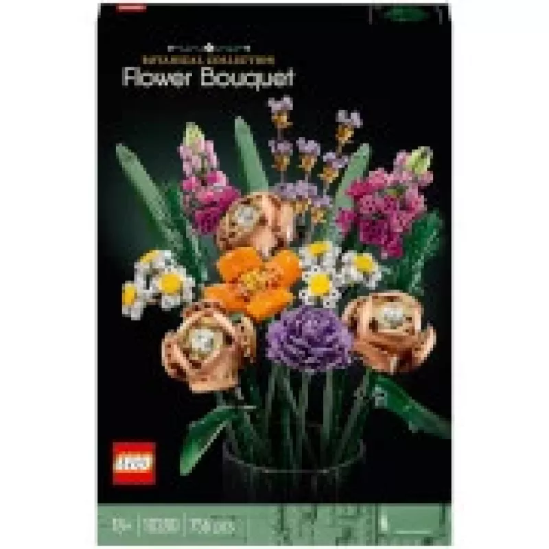 LEGO 10280 Icons Ramo de flores Set de flores artificiales para adultos Accesorios decorativos para el hogar Idea de regalo para mujeres hombres Ella y Él esposa o marido