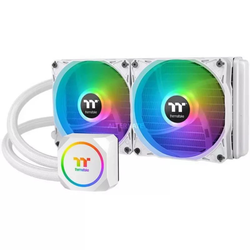 Refrigeración líquida todo en uno para procesador Thermaltake TH240 ARGB Sync Snow Edition