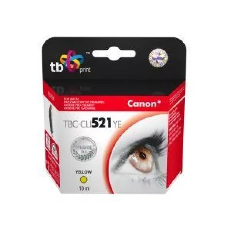 Cartucho de tinta TB compatible con Canon CLI-521Y 100% nuevo