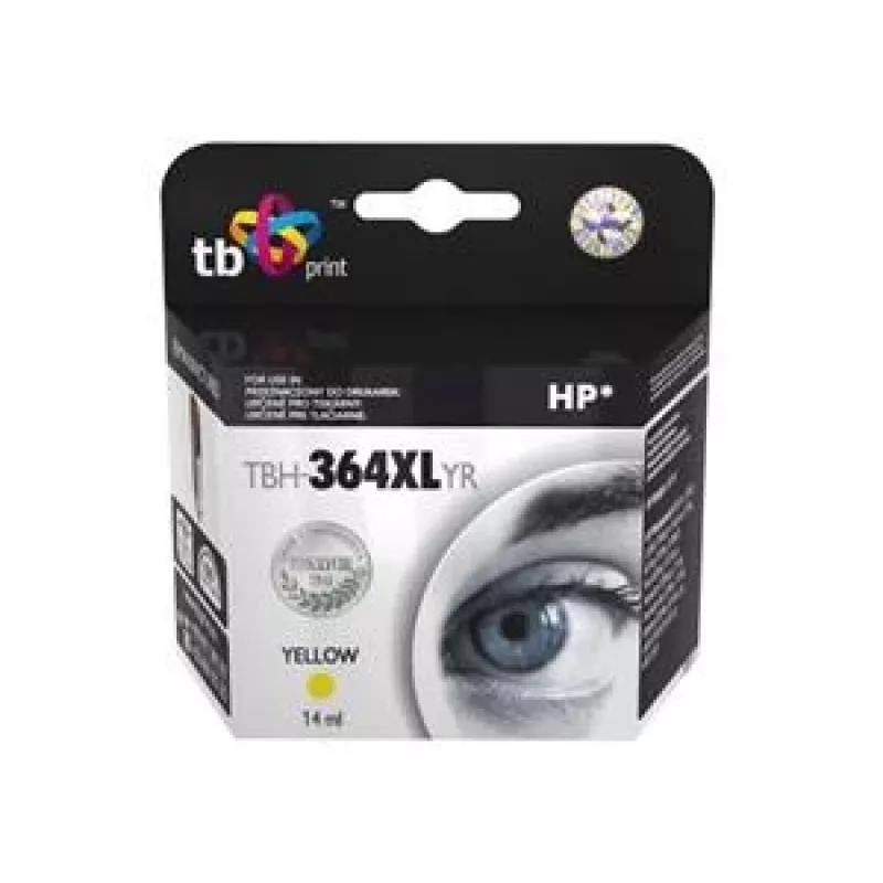 Cartucho de tinta TB comp. para HP CB325EE (n.º 364), TBH-364XLYR, amarillo