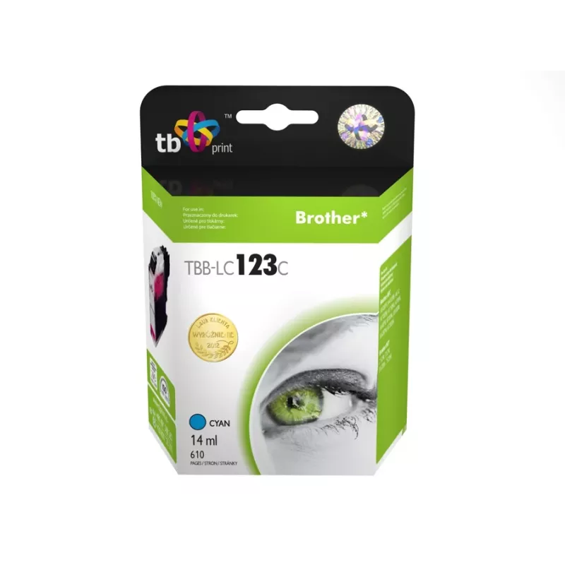 Cartucho de tinta compatible con Brother LC123C 100% nuevo