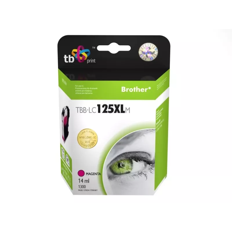Cartucho de tinta compatible con Brother LC125XLM 100% nuevo