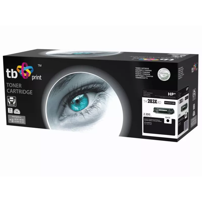 Tóner TB compatible con HP CF283X negro,2200,ref