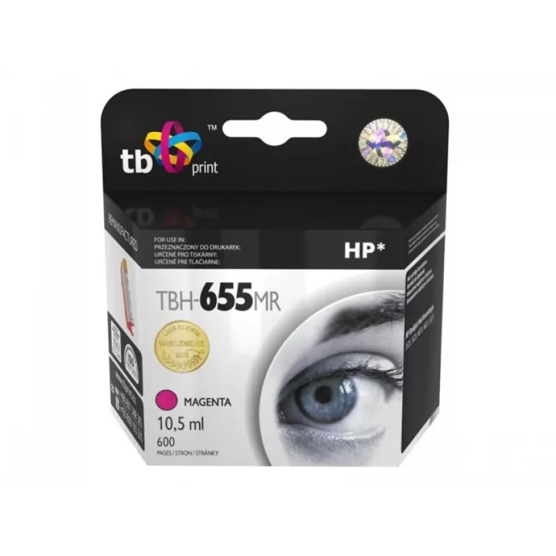 Cartucho de tinta TB compatible con HP 655, Magenta Ref.