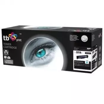 Tóner TB compatible con HP CC531A, 100 % nuevo, cian