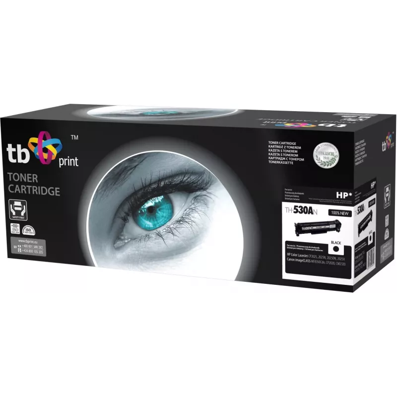 Tóner TB compatible con HP CC530A, 100% nuevo, negro