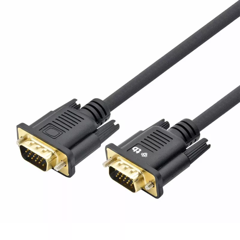 Cable TB VGA 15M-15M de 1,8 m negro-dorado (AKTBXVGAMMG180B)