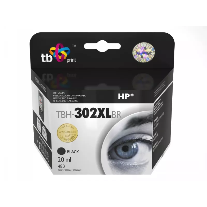 Cartucho de tinta TB Print BH-302XLBR (negro) compatible con F6U68AE