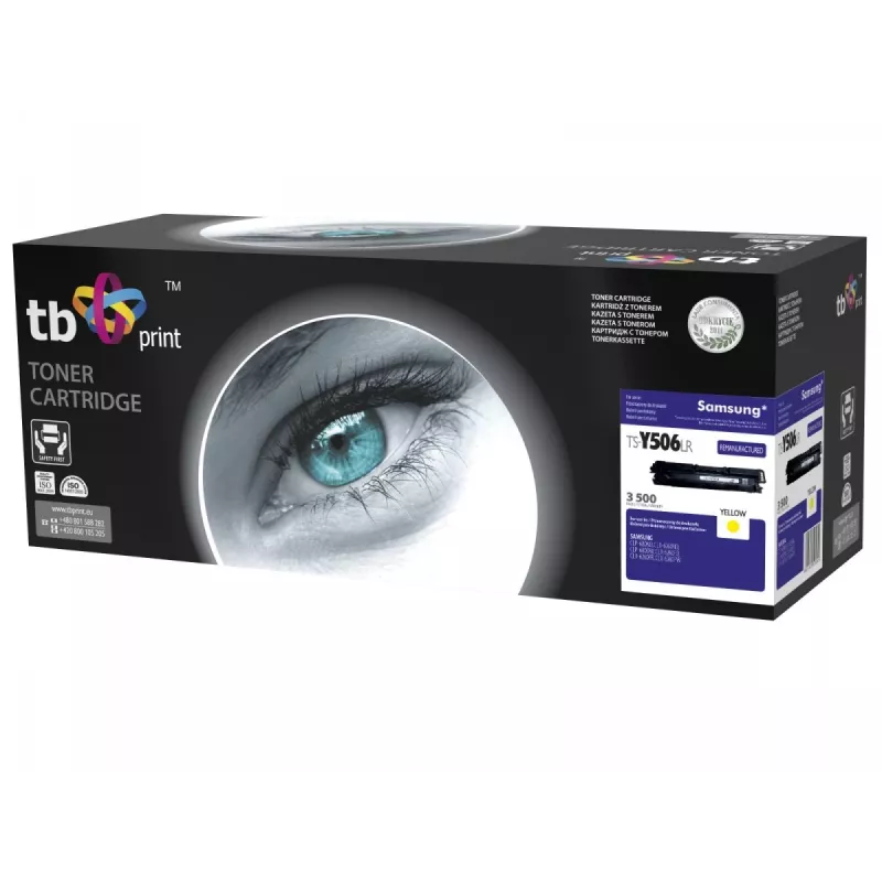 Tóner TB compatible con Samsung CLT-Y506L, amarillo, 3500, rem