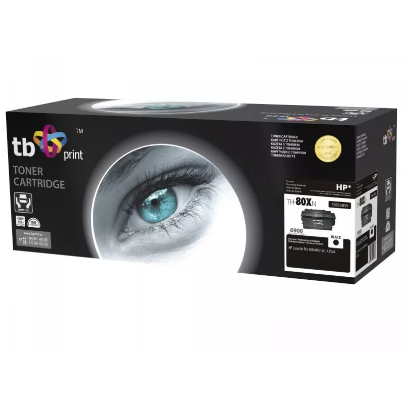Tóner TB compatible con HP CF280X, Bk, 6 900 páginas, 100 % nuevo