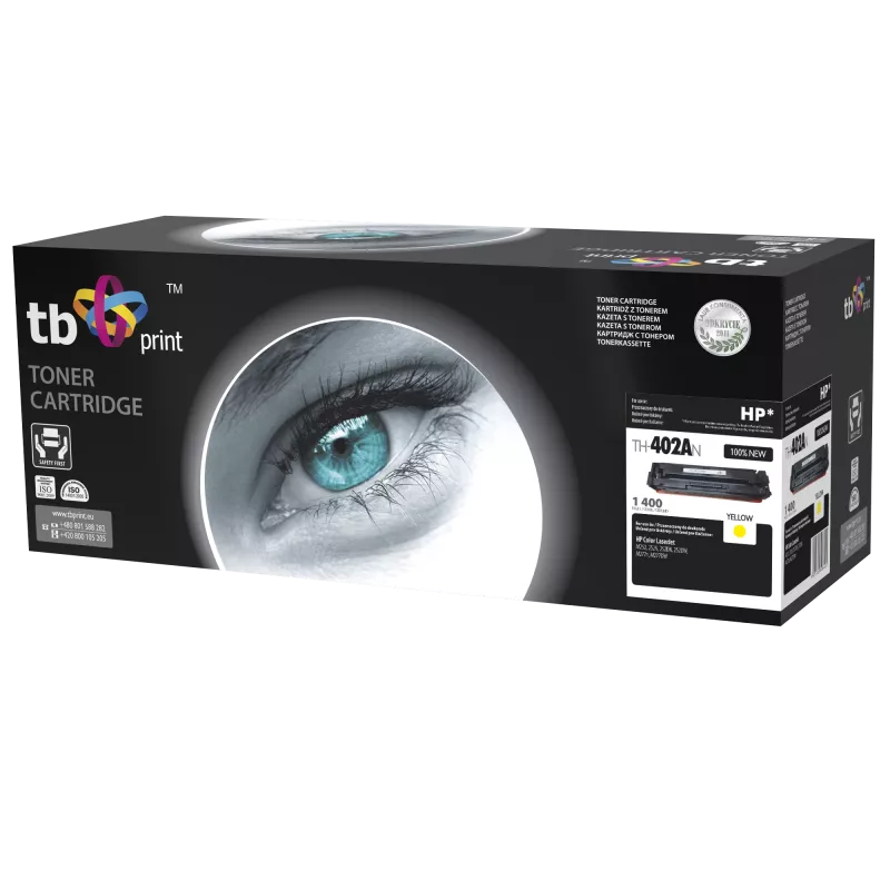 Tóner TB compatible con HP CLJM252/277, amarillo, 1400, nuevo